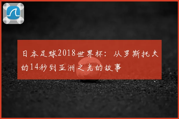 日本足球2018世界杯：从罗斯托夫的14秒到亚洲之光的故事