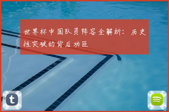 世界杯中国队员阵容全解析：历史性突破的背后功臣