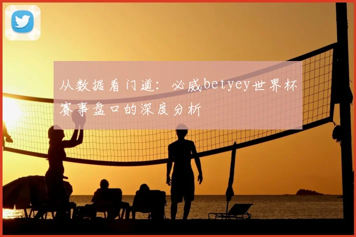 从数据看门道：必威betyey世界杯赛事盘口的深度分析
